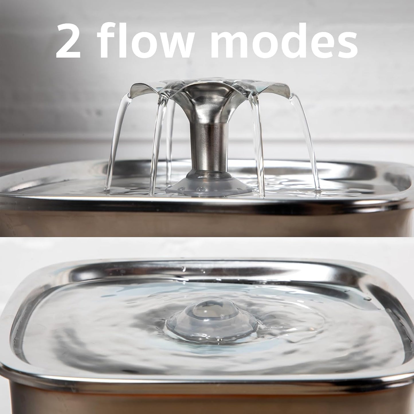 Veken Stainless Steel Cat Water Fountain – 95oz/2.8L Automatic Pet Fountain with Filters & Mat (Silver)