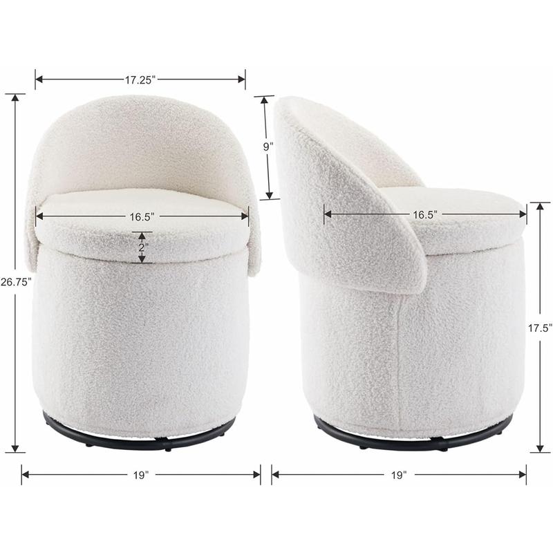 🔥 50% Off! Chairus 3-in-1 Swivel Vanity Stool – Stylish Seating with Hidden Storage & Swivel Function 🪑