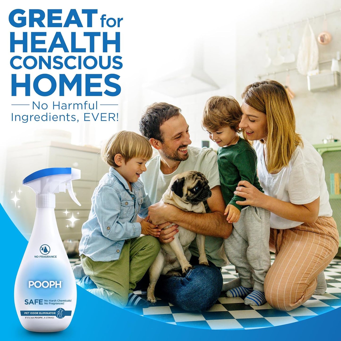 Pet Odor Eliminator, 32 fl oz – Organic, Fragrance-Free & Chemical-Free Spray