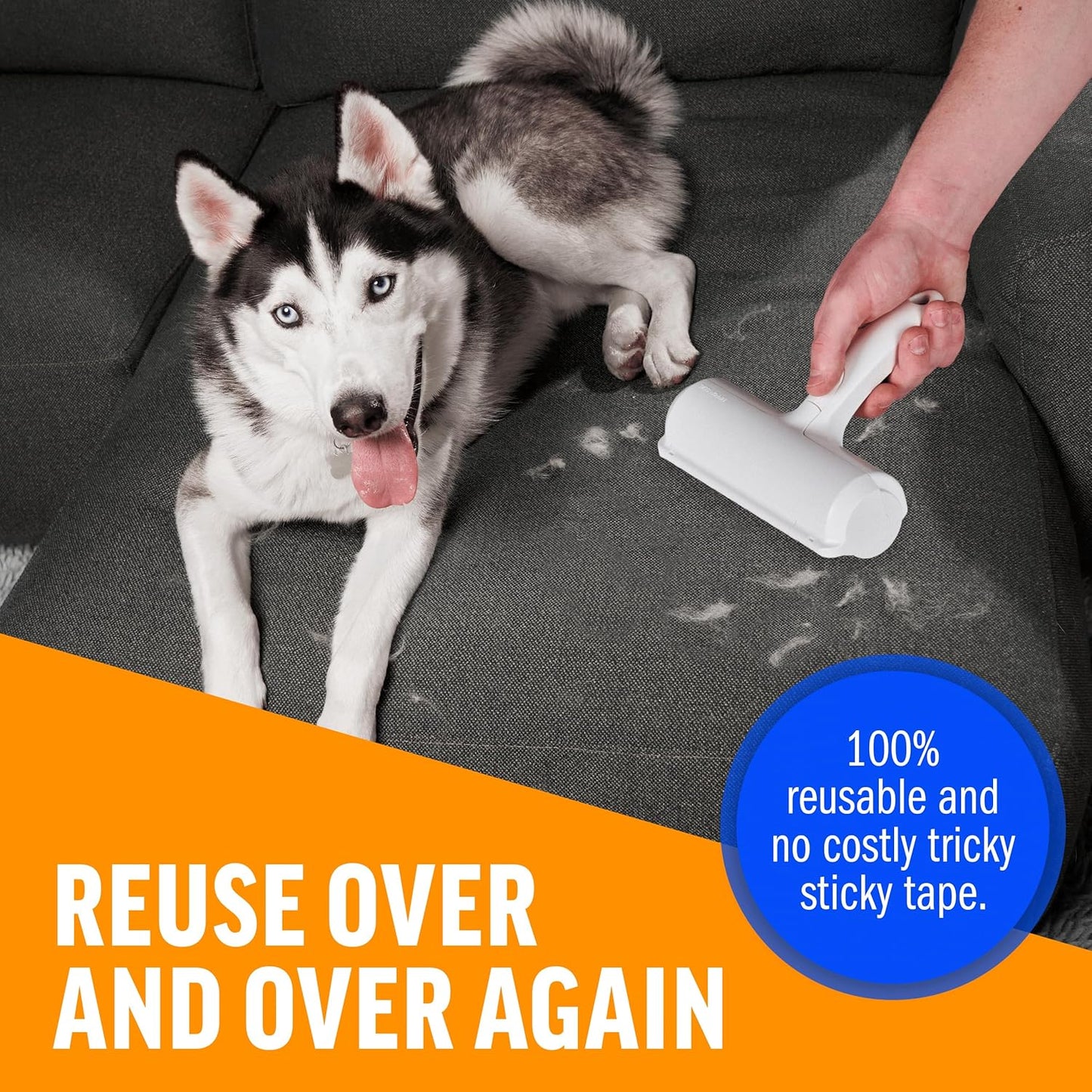 ChomChom Roller Pet Hair Remover – Reusable Lint Roller for Dogs & Cats